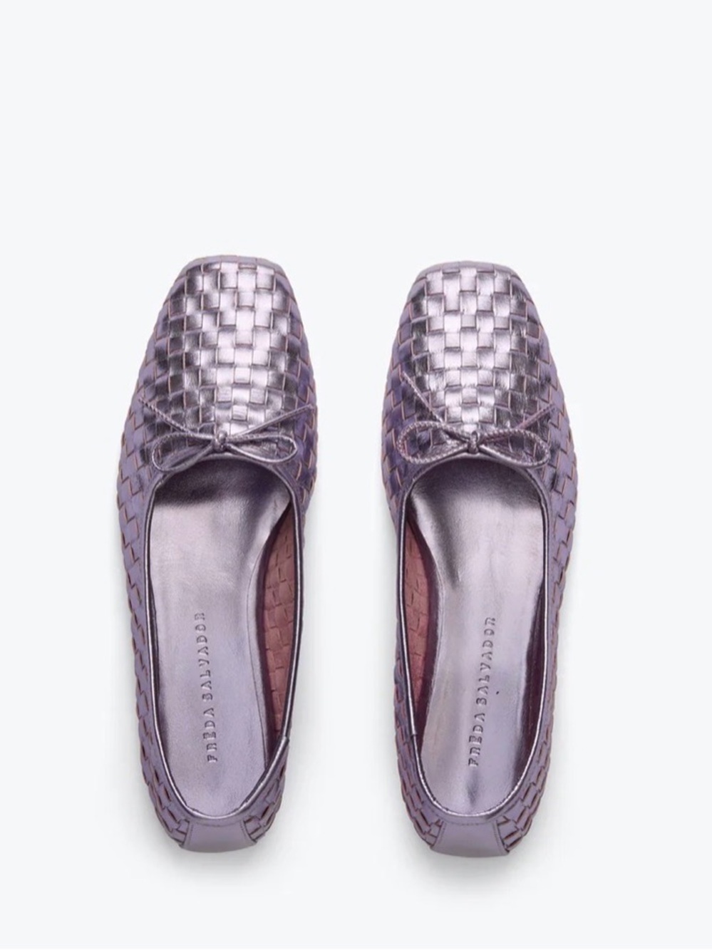 Freda Salvador Woven Metallic Lilac Jada Ballet Flat
